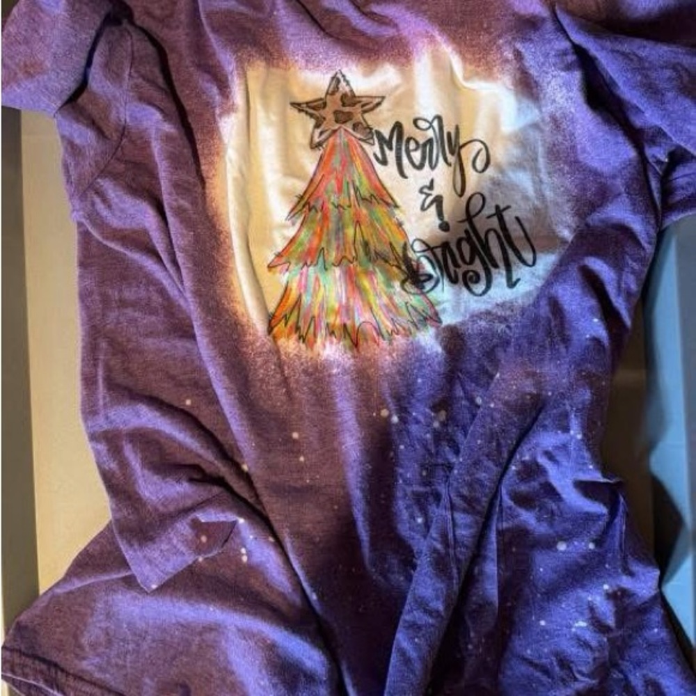 Bleached Christmas shirt